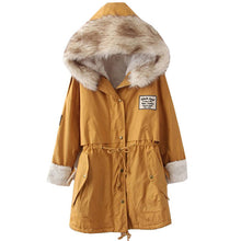 SHEIN 2016 Autumn/Winter Parkas Casual Women Outerwears Twin Pockets Long Sleeve Faux Fur Hooded Buttons Coat