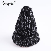 Simplee knitting wool hats 2017 pompon Bobble hats women skullies beanies Warm hat autumn cap winter hat female