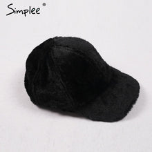 Simplee Winter pompom pink suede baseball cap Women autumn casual streetwear black hat cap 2017 Elegant female hat cap