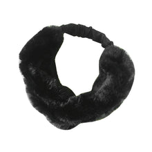 Women Faux Fur Cross Twist Headband Hair Band Turban Elastic Headband Bandage