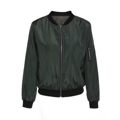 female jacket zip up bomber biker jacket padded fashion women's jacket