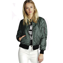female jacket zip up bomber biker jacket padded fashion women's jacket