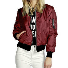 female jacket zip up bomber biker jacket padded fashion women's jacket
